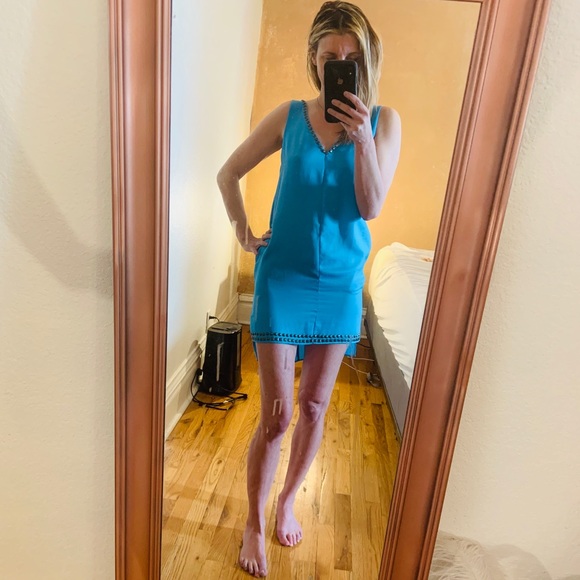 Amazing cerulean blue sparkle & fade dress size s - Picture 3 of 12